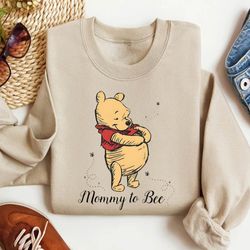 mommy to bee sweatshirt, pooh mommy sweatshirt, pregnancy reveal sweatshirt, cute mom shirt, gift for mom, mama tshirt