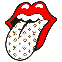 rolling lips louis vuitton lv pattern, fashion brand logo svg, logo svg