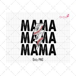 baseball mama png, stacked png, distressed png, mama lightning bolt png, mothers day png, lightning bolt png, baseball m