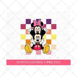 checkered mouse couple svg, family vacation svg, family trip 2023 svg