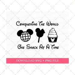 conquering the world svg, one snack at a time svg, snack goals svg