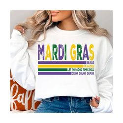 mardi gras png, mardi gras beads, fat tuesday, mardi gras shirt, louisiana, carnival, sublimation designs