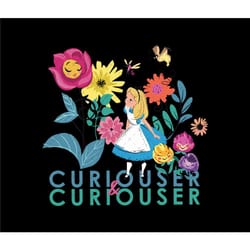 curiouser floral alice png, retro alice in wonderland png, 43