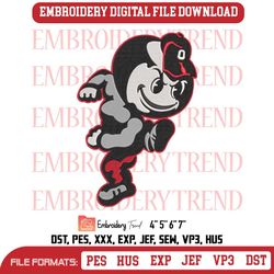 brutus buckeye embroidery ohio state buckeyes embroidery vintage