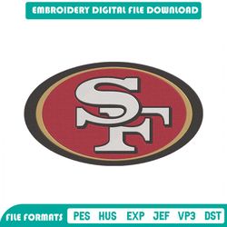 SF Logo Embroidery Designs File, San Francisco 49ers Machine