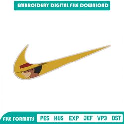 nike x half face luffy one piece embroidery designs file