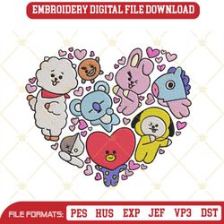 bt21 bts fandom embroidery design files