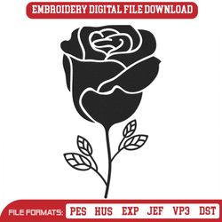 flower rose style embroidery designs file, flower machine