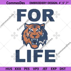 auburn tigers for life embroidery download file, auburn tigers logo ncaa embroidery
