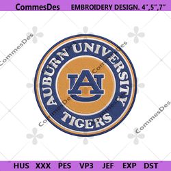 auburn univerity tigers logo machine embroidery, auburn tigers ncaa logo embroidery file