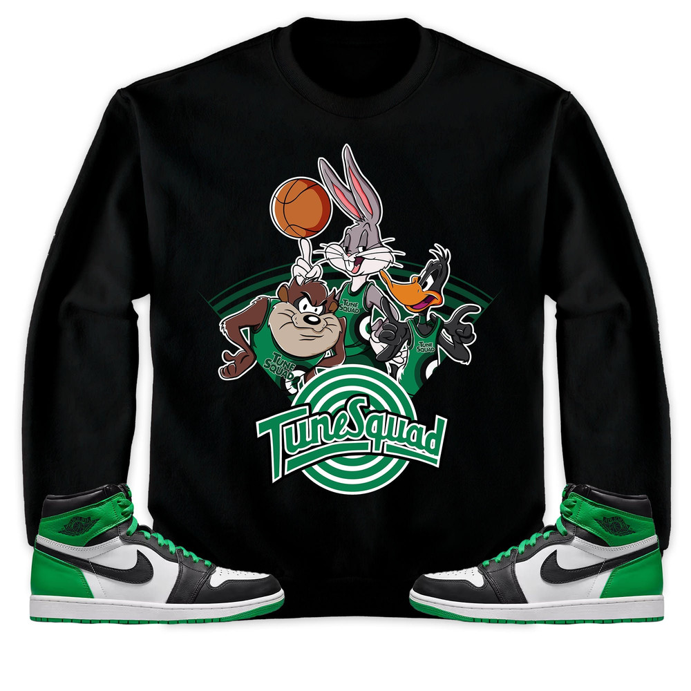Jordan 1 Celtic Lucky Green Unisex Sweatshirt, Hoodie Bunny Friends Basketball, Shirt To Match Sneaker.jpg