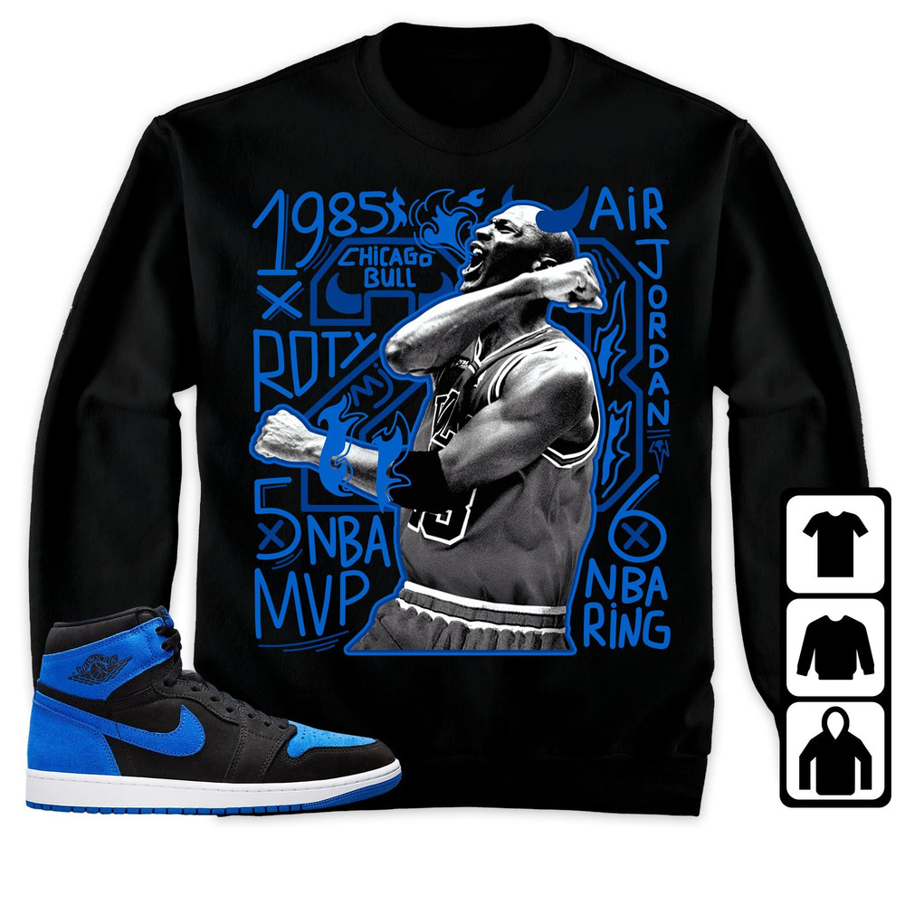 Jordan 1 Royal Reimagined Unisex Shirt, Kid, Toddles 23 MJ, Shirt To Match Sneaker.jpg