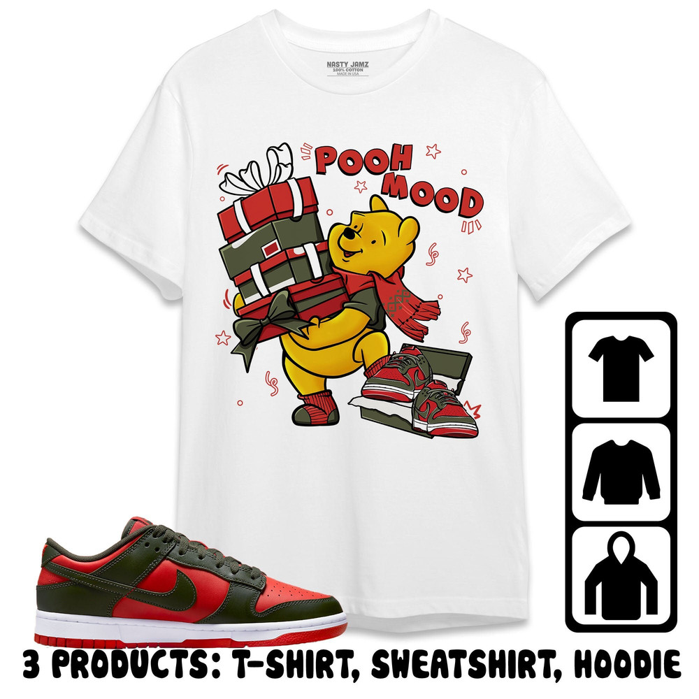 Dunk Low Mystic Red Unisex T-Shirt, Sweatshirt, Hoodie, Gift Pooh, Shirt To Match Sneaker.jpg