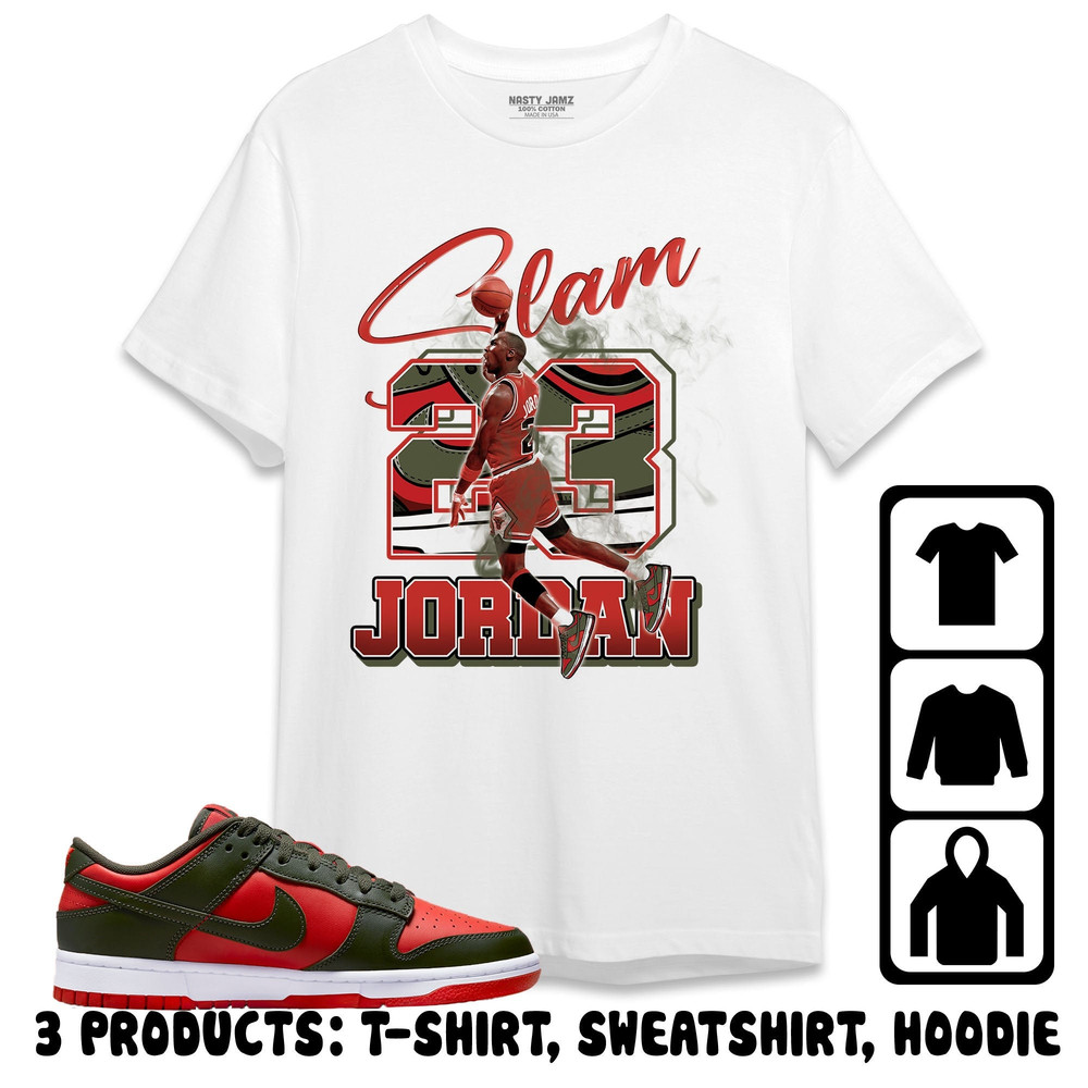 Dunk Low Mystic Red Unisex T-Shirt, Sweatshirt, Hoodie, MJ Sneaker Slam, Shirt To Match Sneaker.jpg