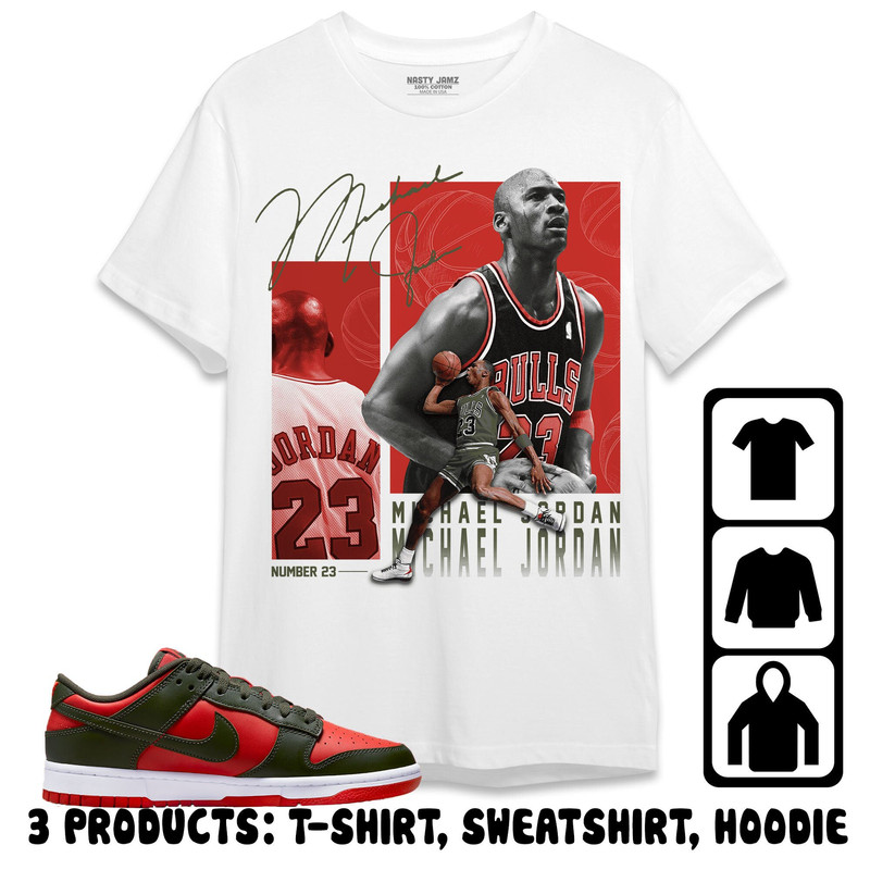 Dunk Low Mystic Red Unisex T-Shirt, Sweatshirt, Hoodie, MJ The GOAT, Shirt To Match Sneaker.jpg