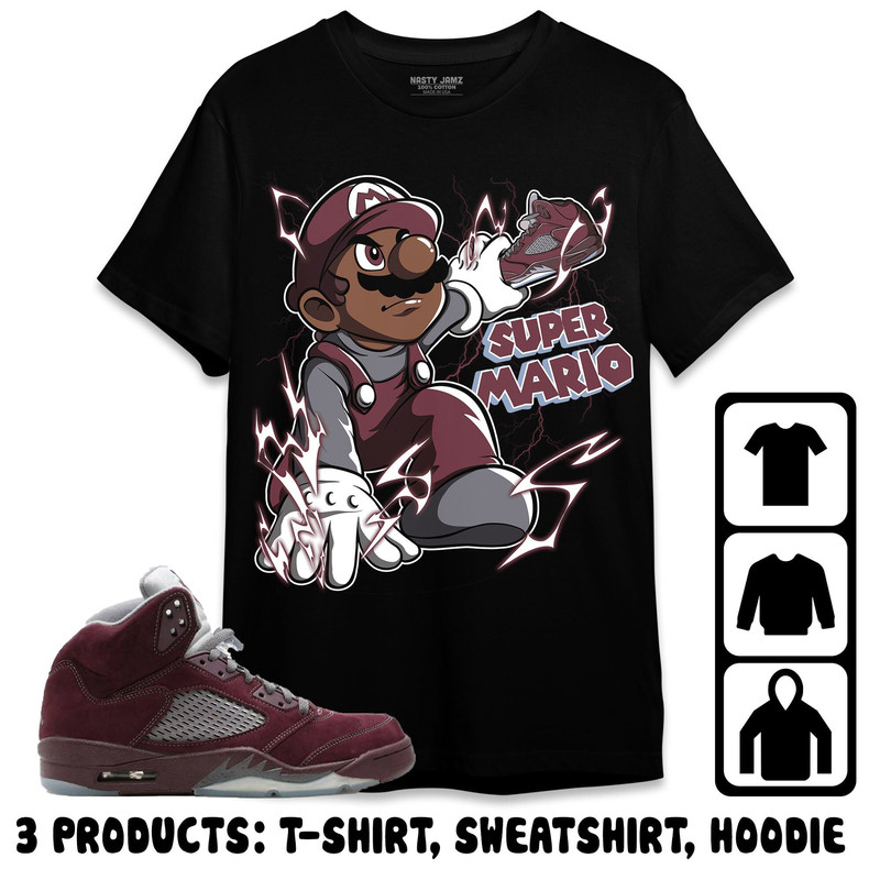 Jordan 5 Burgundy Unisex T-Shirt, Sweatshirt, Hoodie, Sneakario, Shirt To Match Sneaker.jpg