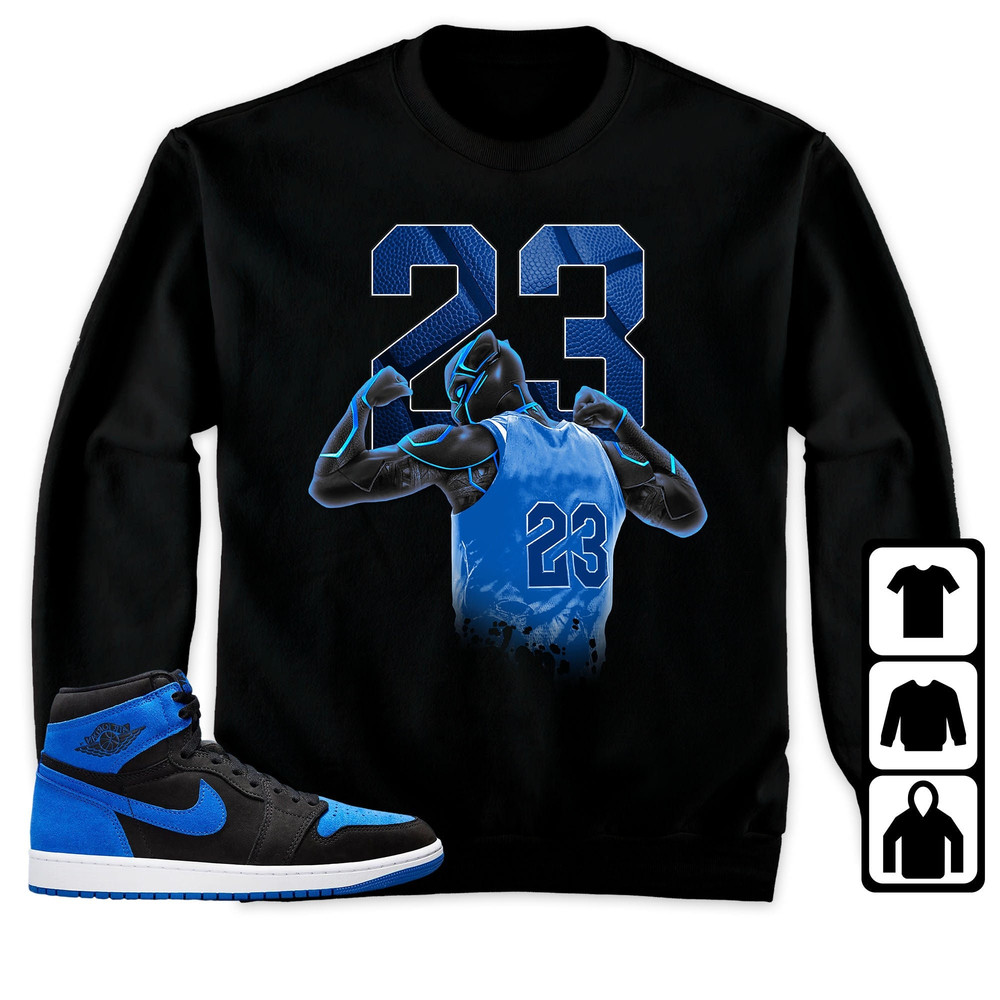 Jordan 1 Royal Reimagined Unisex Shirt, Kid, Toddles Number 23 Panther, Shirt To Match Sneaker.jpg