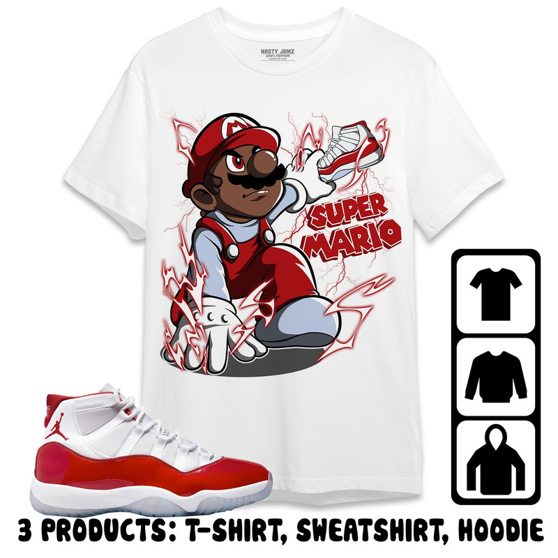 Jordan 11 Cherry Unisex T-Shirt, Sweatshirt, Hoodie, Sneakario, Shirt To Match Sneaker.jpg