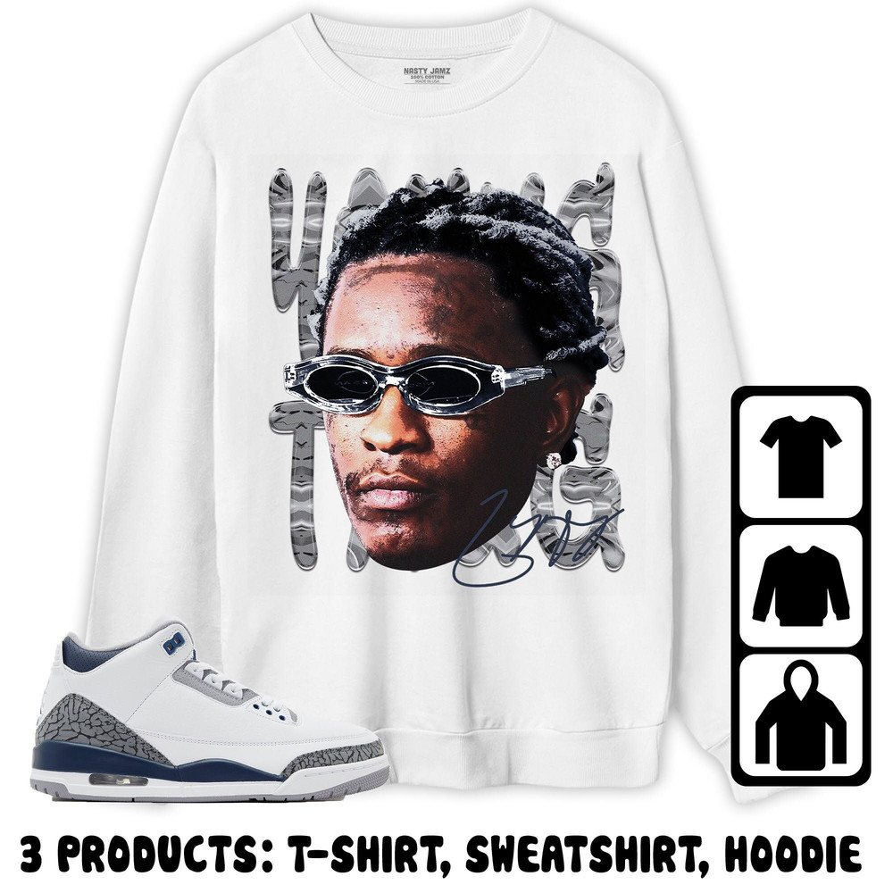 Jordan 3 White Navy Unisex Sweatshirt, Hoodie, T-Shirt, Young Head, Shirt To Match Sneaker.jpg