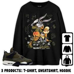 jordan 4 se craft medium olive unisex sweatshirt, hoodie, t-shirt, bunny lover slap, shirt to match sneaker