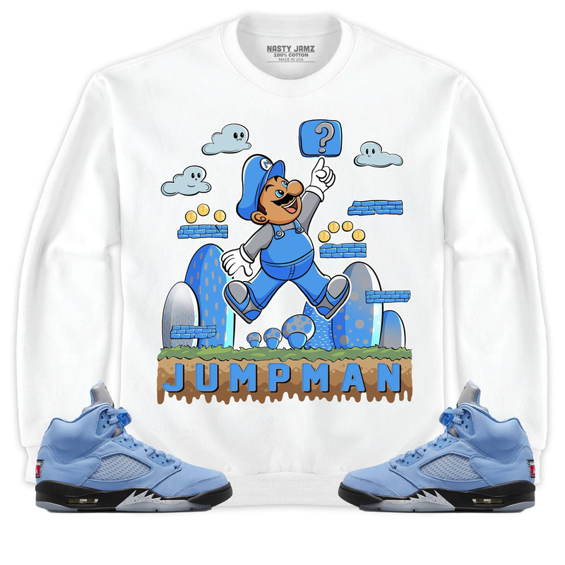 Jordan 5 University Blue Unisex Sweatshirt, Hoodie Jump Man, Shirt To Match Sneaker.jpg