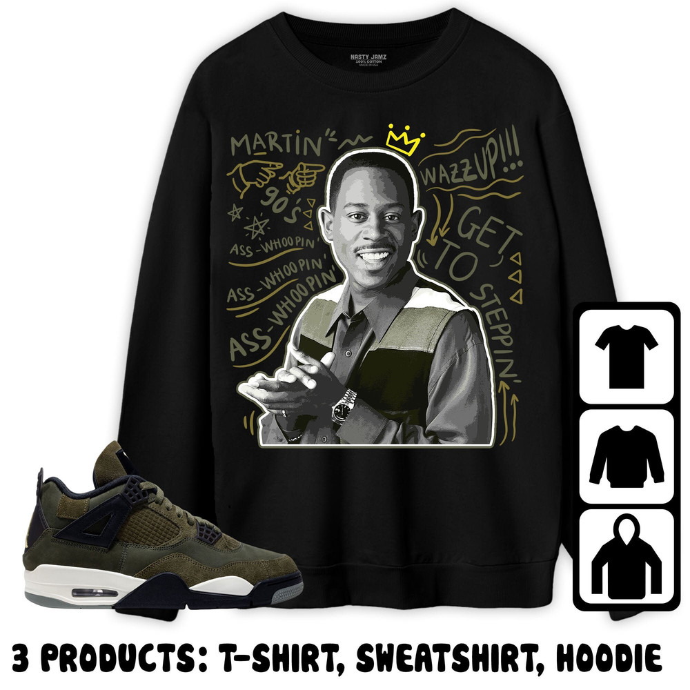 Jordan 4 SE Craft Medium Olive Unisex Sweatshirt, Hoodie, T-Shirt, Gangster Martin, Shirt To Match Sneaker.jpg