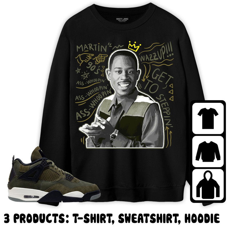 Jordan 4 SE Craft Medium Olive Unisex Sweatshirt, Hoodie, T-Shirt, Gangster Martin, Shirt To Match Sneaker.jpg