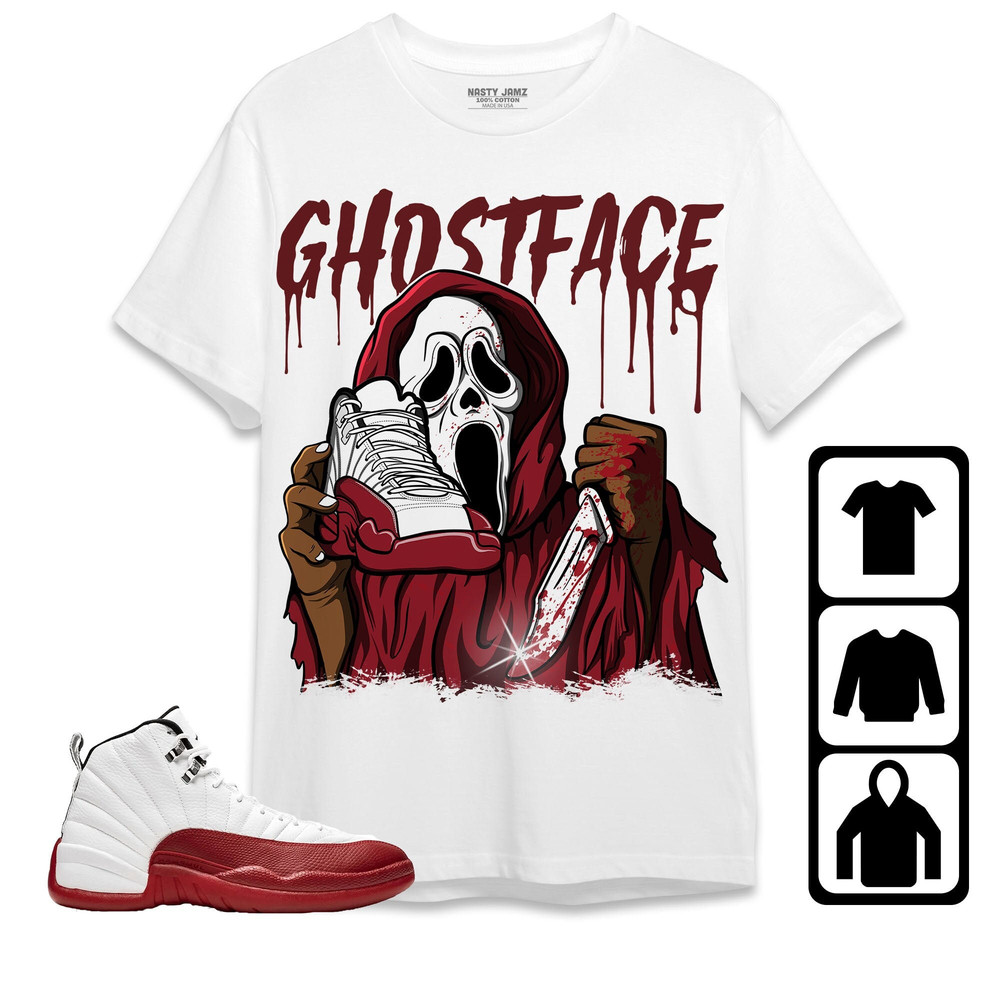 Jordan 12 Cherry Unisex Shirt, Kid, Toddles Hang Up Ghostface, Shirt To Match Sneaker.jpg