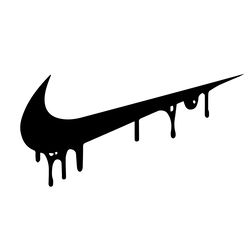 nike logo dripping trending svg, fashion brand logo svg, logo svg