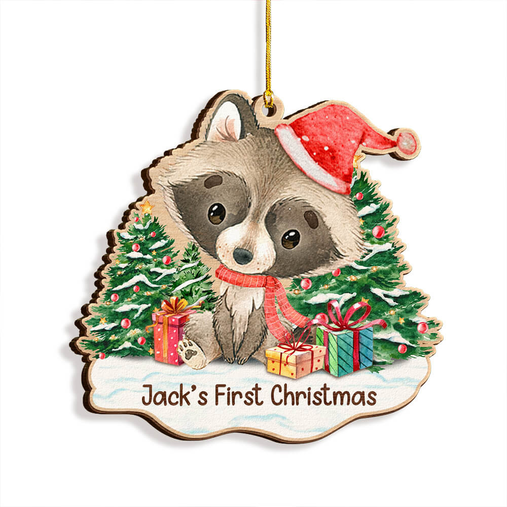 Baby Woodland Animal First Christmas Personalized Ornament.jpg
