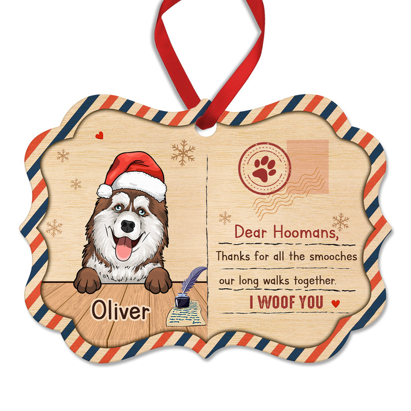 Letter from Dog I Woof You Personalized Ornament.jpg