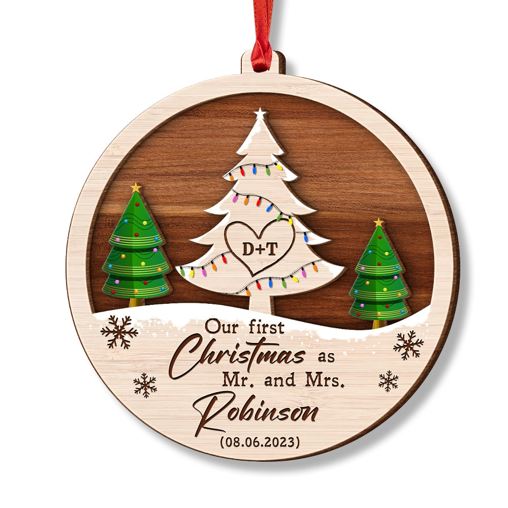 Our First Christmas As Mr And Mrs Personalized Ornament.jpg