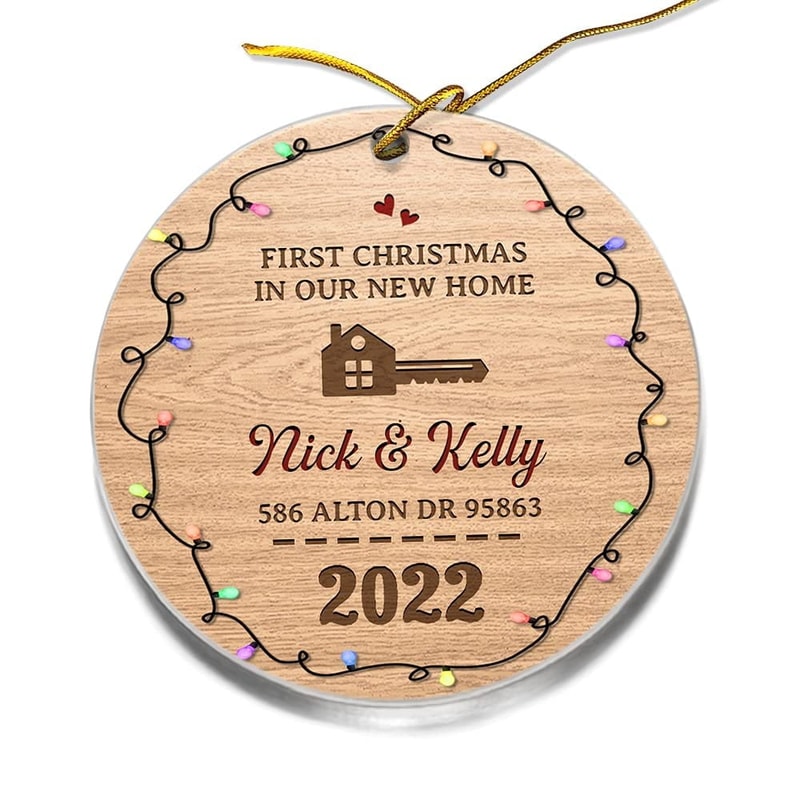 Personalized Acrylic Couple New Home Ornament First Christmas.jpg