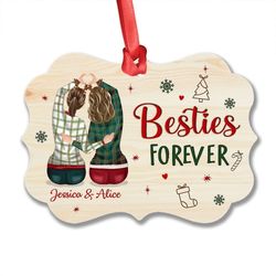 personalized besties forever ornament lovers gift aluminum