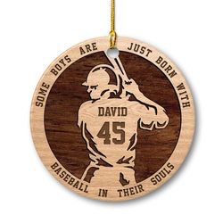 personalized ceramic baseball ornament custom name