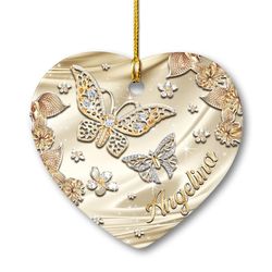 personalized ceramic butterfly jewelry drawing style ornament