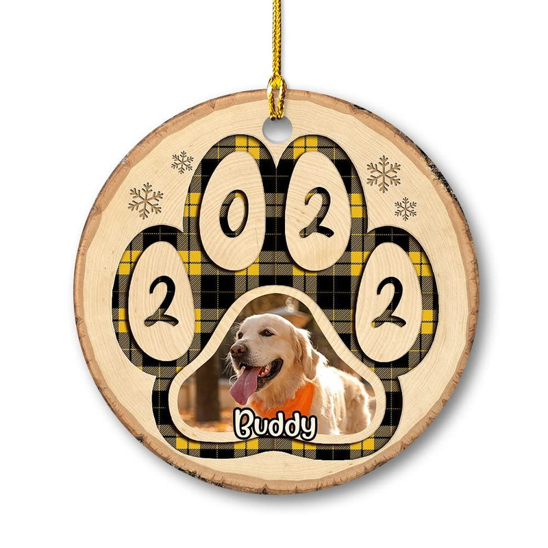 Personalized Ceramic Dog Ornament Paw Print.jpg