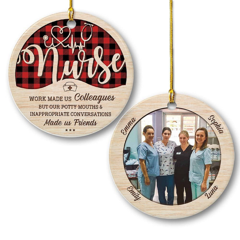 Personalized Ceramic Nurse Ornament Colleague Friends.jpg