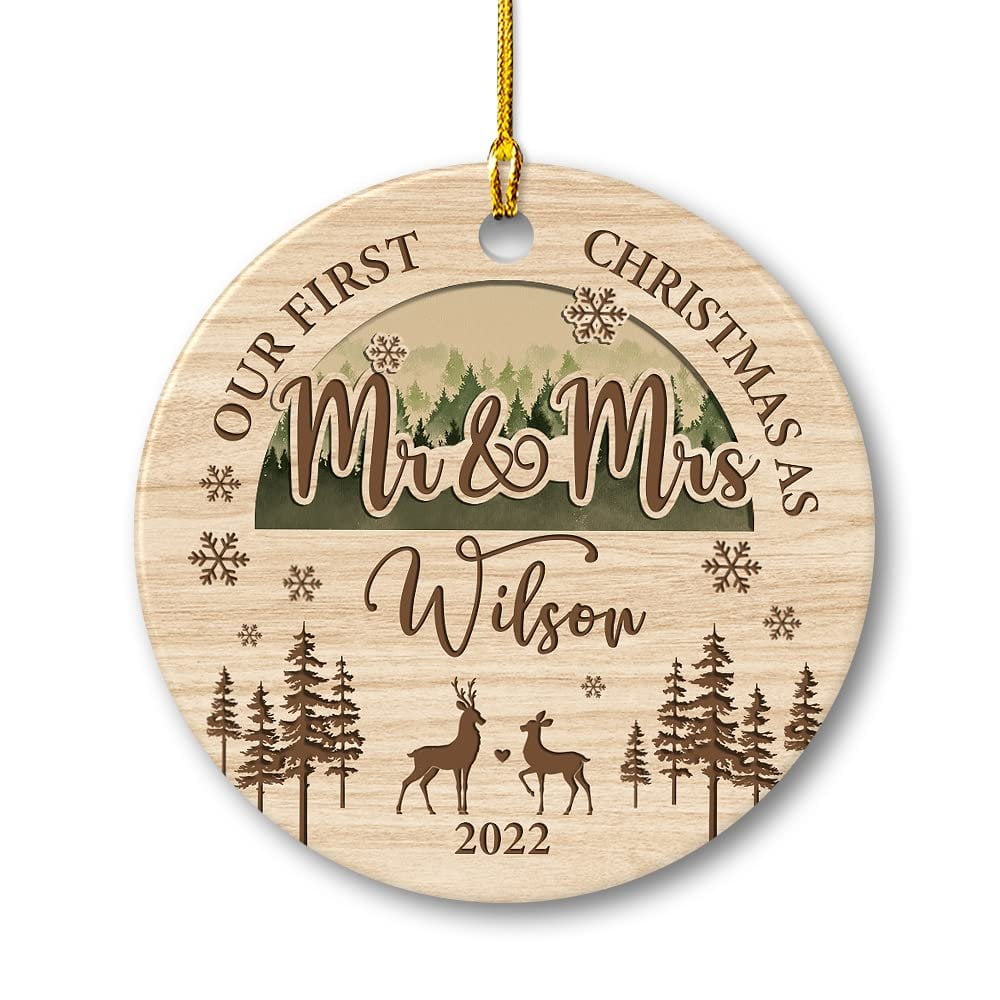 Personalized Ceramic Ornament First Xmas Couple Together.jpg