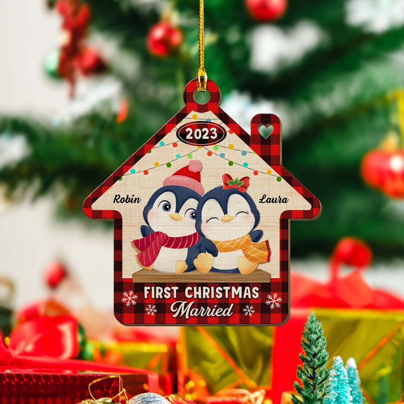 Personalized Couple Wood Ornament Celebrating The First Christmas.jpg