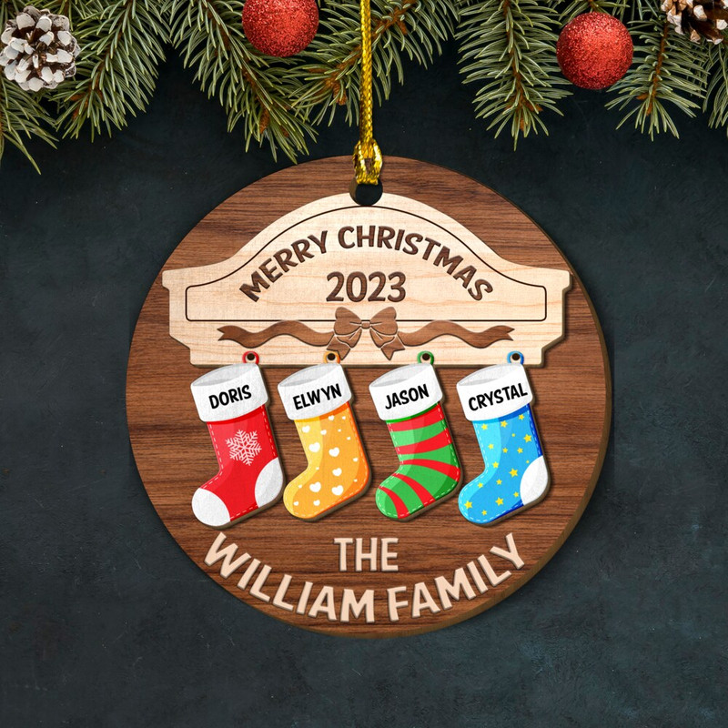 Personalized Family Layered Wood Ornament Custom Name.jpg