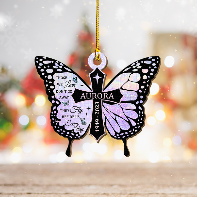 Personalized Human Memorial Wood Ornament Those We Love Don'T Go Away.jpg