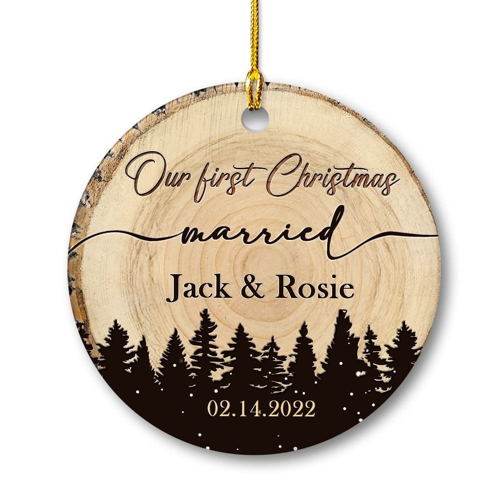 Personalized Newlyweds Couple Ornament First Christmas.jpg
