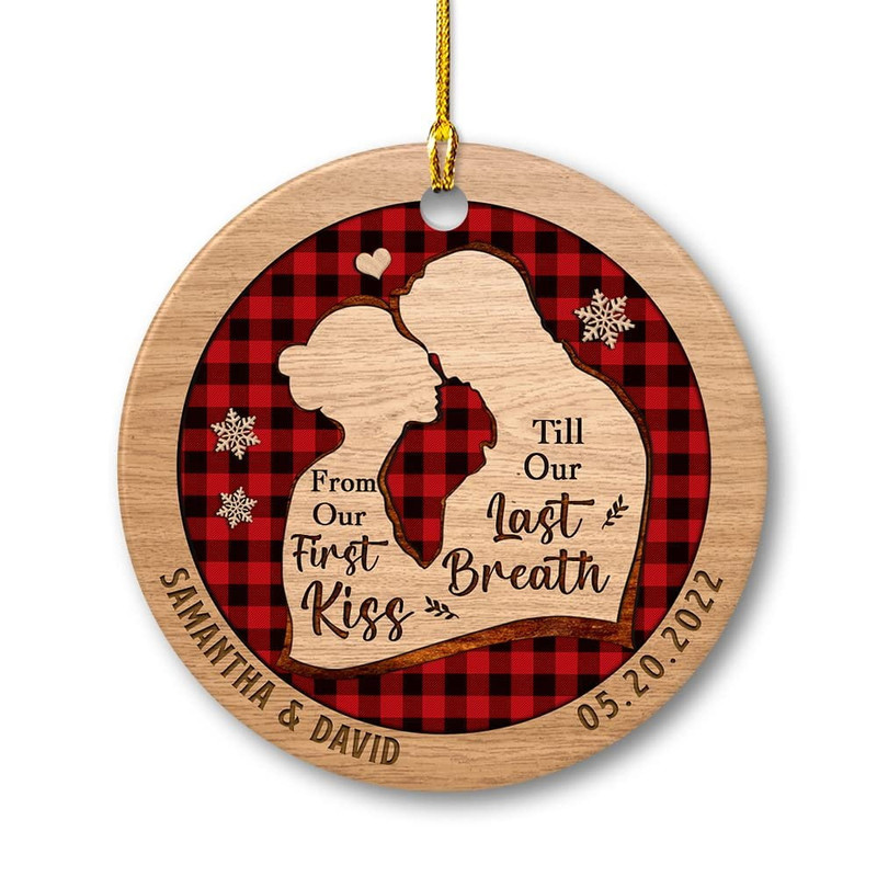 Personalized Ornament Couple First Kiss Last Breath.jpg