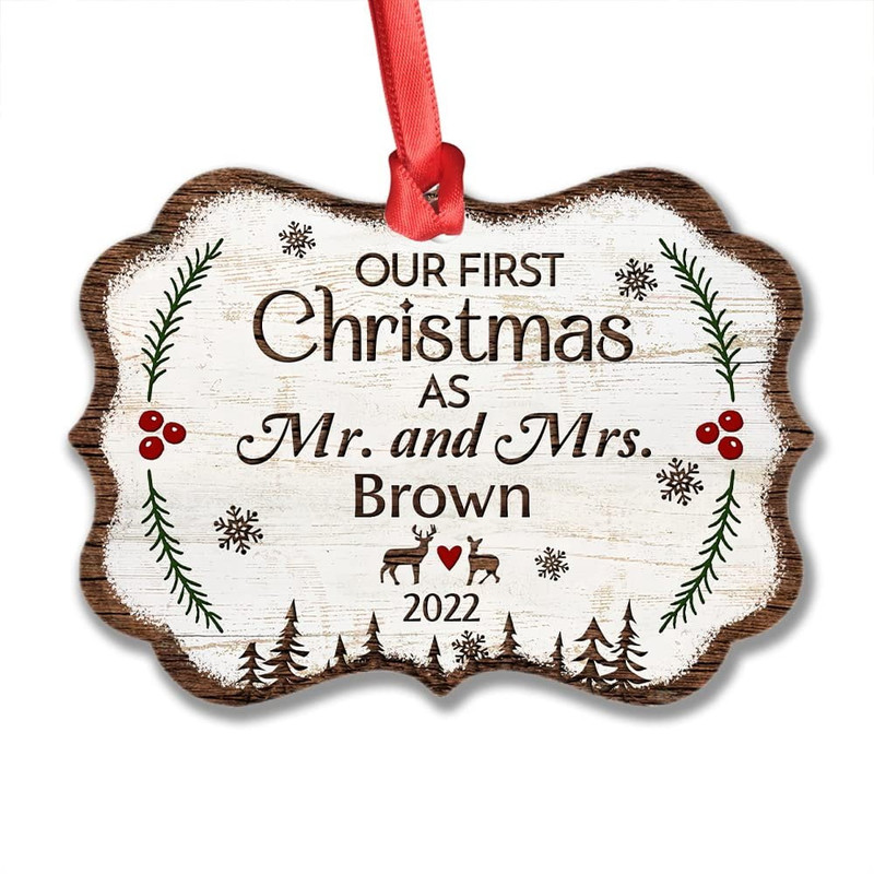 Personalized Ornament First Christmas As Mr and Mrs.jpg