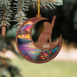 personalized pet memorial suncatcher ornament custom name