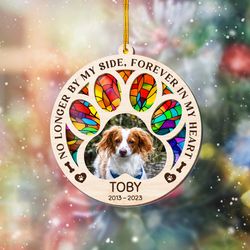 personalized pet memorial suncatcher ornament you no longer by my side