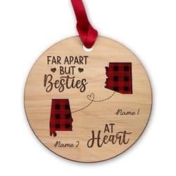 personalized wood best friend ornament sister gift