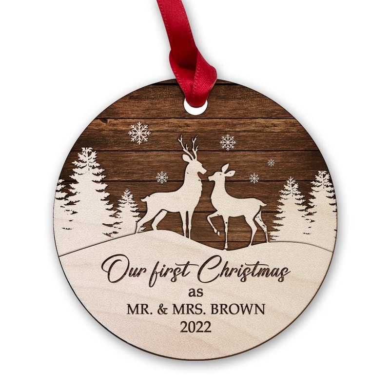 Personalized Wood First Christmas Ornament Couple.jpg