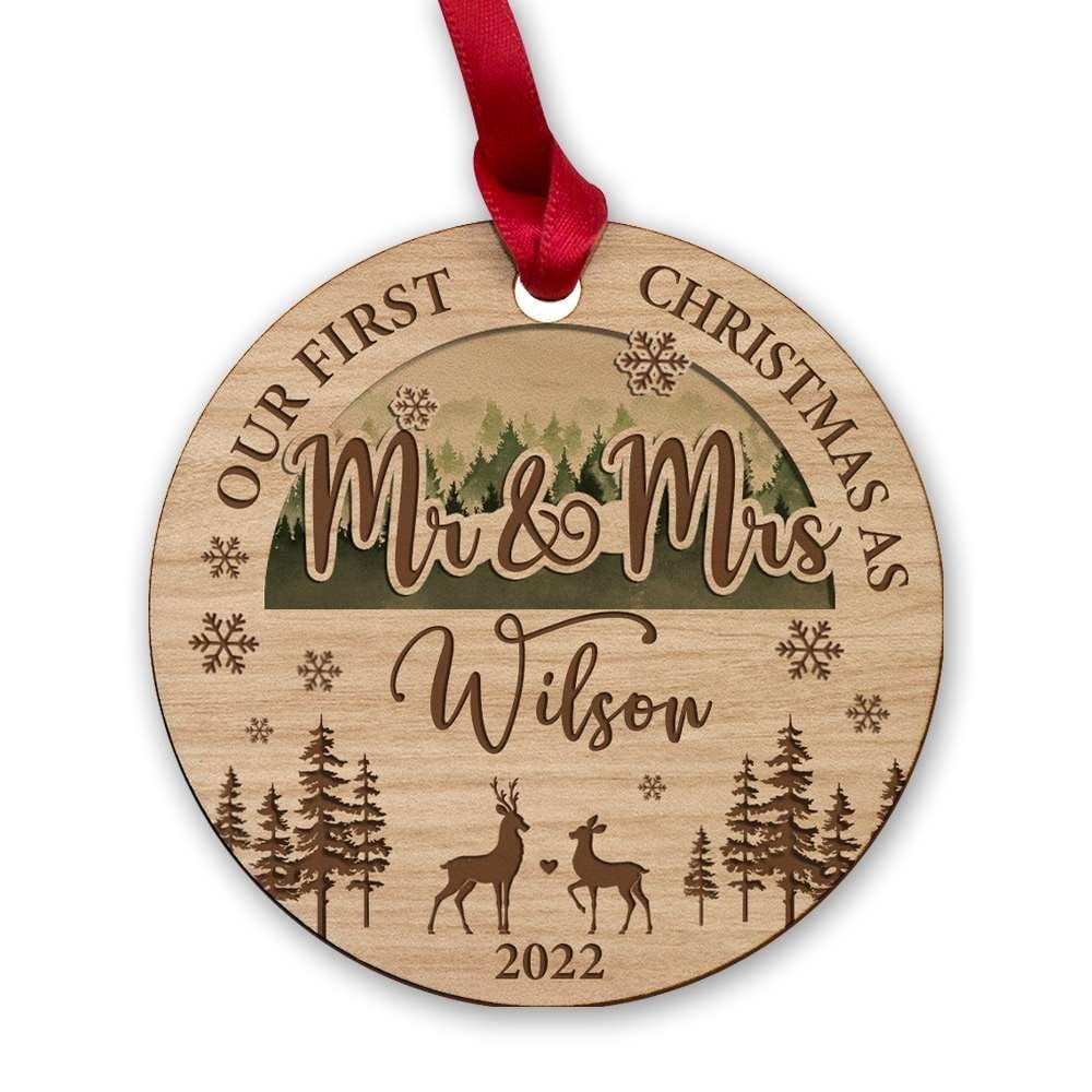 Personalized Wood First Xmas Ornament Couple Together.jpg